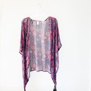 ⭐️ NEW LF Stava Medallion Fringe Kimono Cover Up M/L